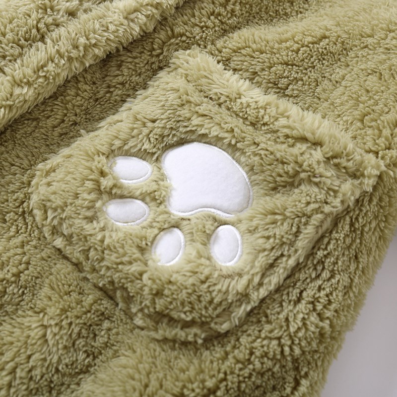 秋冬季儿童睡袍珊瑚绒加厚宝宝睡衣法兰绒套装男童浴袍女童家居服