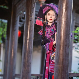苗族服装女成人广西壮族表演服旅拍毛南族演出服少数民族传统服装