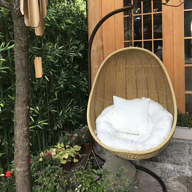 户外鸟巢吊篮仿藤椅摇摇椅悬挂吊椅室内阳台吊床民宿阳台网红秋千