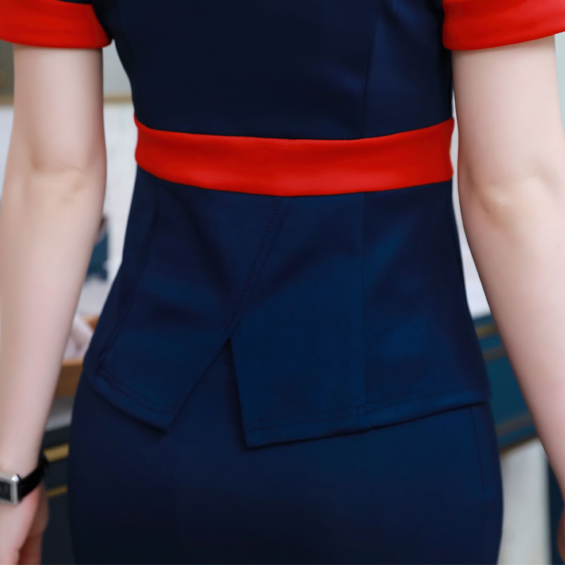 技师工作服女 2019新款秋季足疗足浴按摩养生美容sap修身显瘦套装