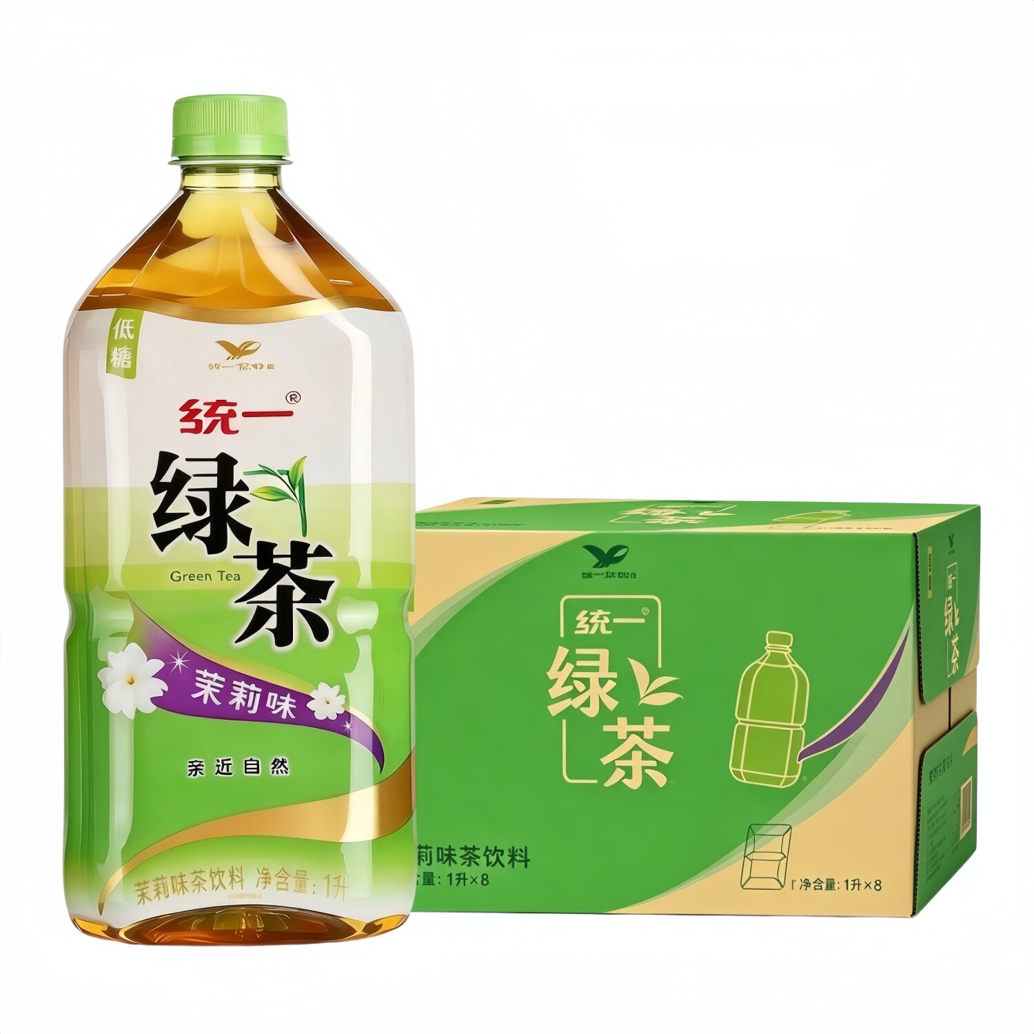 统一绿茶1L*8大瓶整箱