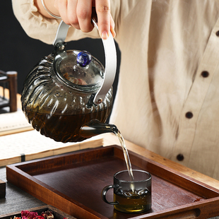玻璃煮茶壶耐高温烧水泡茶家用电陶炉煮茶炉 提梁壶茶具煮茶器新款