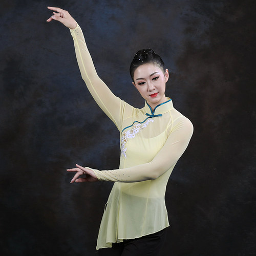 速发胶州秧歌服蹈舞身韵练功级纱衣古典舞演出服考服基训