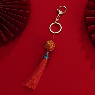 广西靖西旧州壮族绣球2cm迷你钥匙扣车饰包包挂件民族工艺品文创