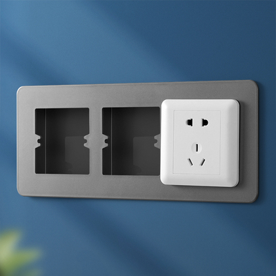 86面板专用垫加大加宽灰色底盒开关插座垫片线盒遮丑盖三位边框板