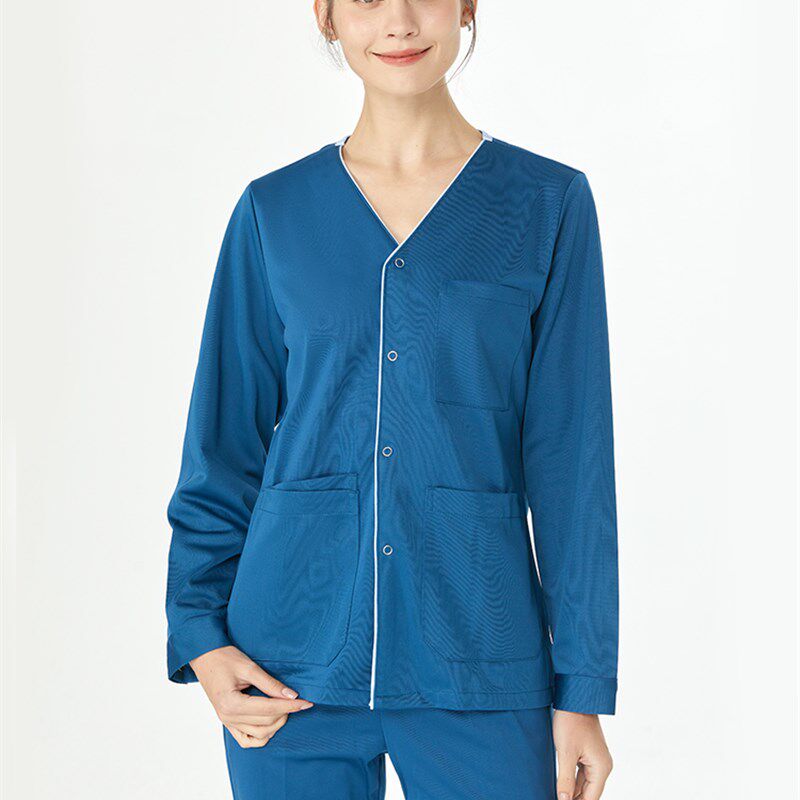 南欧鱼手术室旅行服长袖男女医生工作服洗手服刷手服手术服夹克