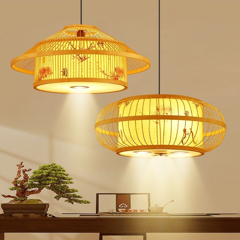新中式饭店包房吊灯火锅店卡座包间餐厅大厅商用带射灯竹编房子灯,家装灯饰光源,酒店/宴会厅/餐饮吊灯,淘宝优惠券,粉丝福利购,淘宝优惠卷