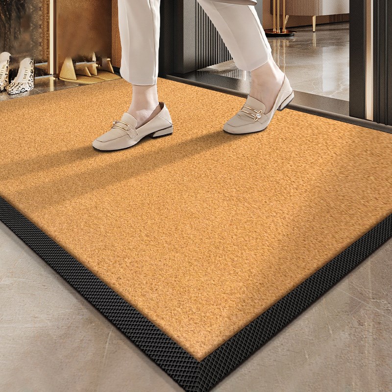 黄色地垫入户门垫防滑耐脏蹭土脚垫仿椰棕门外垫免打理门口防尘垫