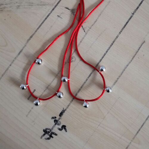 少数民族配饰/辅料/苗银/DIY/银手镯吊铃铛