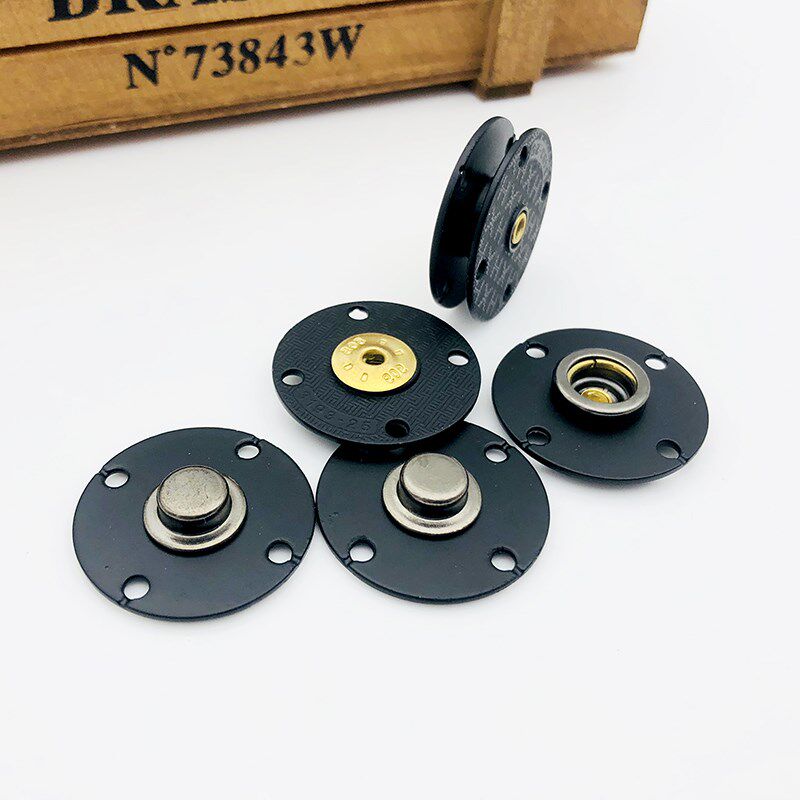 高端金属暗扣铜质大衣黑色按扣摁扣高级感大扣子外套子母扣圆形