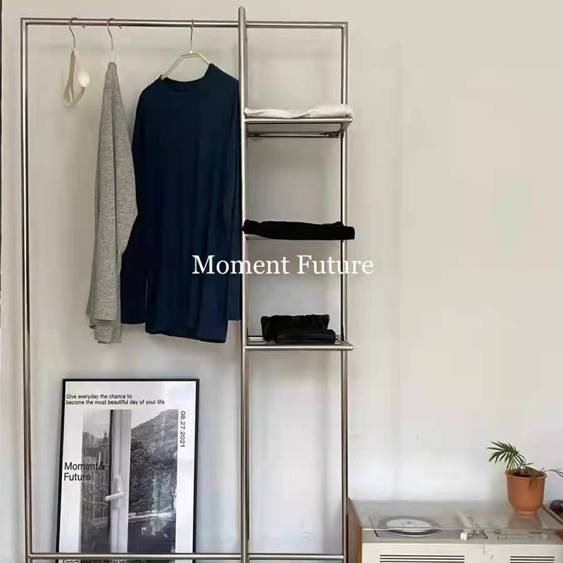 服装店展示架陈列架不锈钢落地式中岛鞋架置物架女装店货架包包架