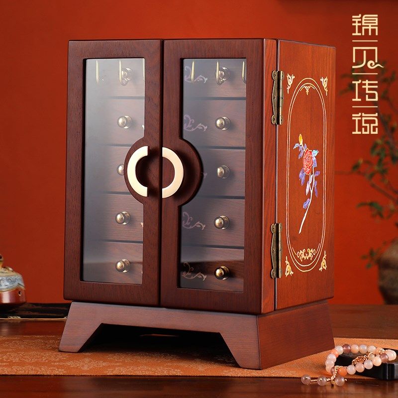 锦贝新婚礼物送新娘老婆生日螺钿实木质高档多层珠宝盒首饰收纳柜,节庆用品/礼品,创意礼盒/礼品套组,淘宝优惠券,粉丝福利购,淘宝优惠卷