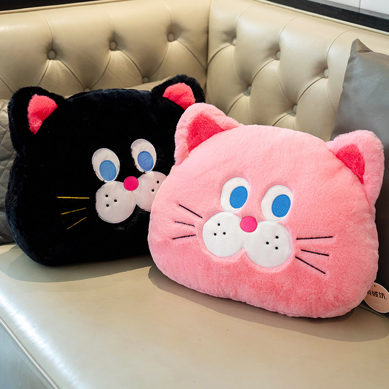 可爱猫咪抱枕客厅沙发靠垫车载靠枕女生办公室毛绒靠背午睡枕头,居家布艺,靠垫/抱枕,淘宝优惠券,粉丝福利购,淘宝优惠卷