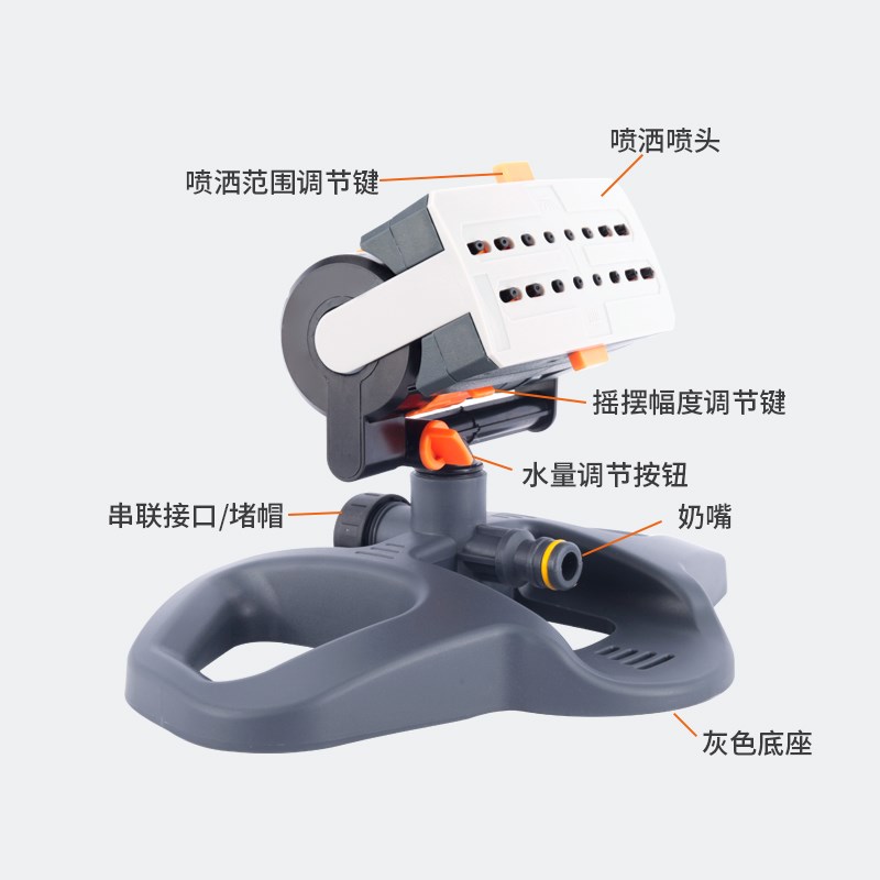 草坪绿化浇水神器自动旋转摇摆式洒水器浇花喷头园林喷淋系统灌溉