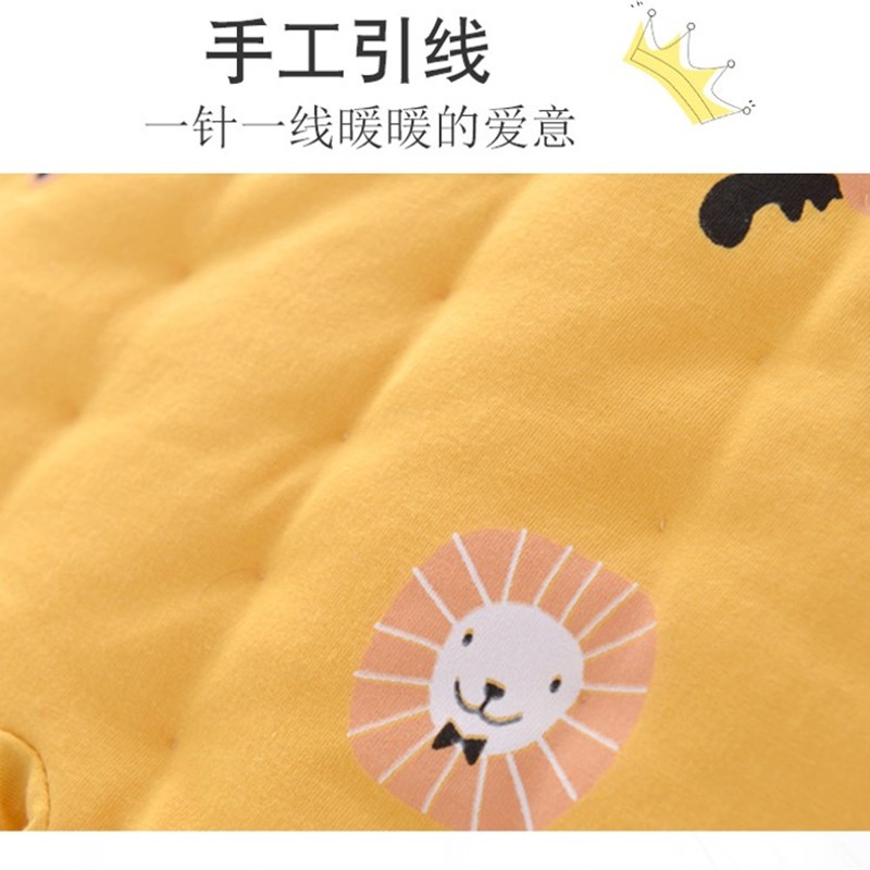 宝宝手工纯棉花包脚连体棉衣冬款婴儿童连身棉服新生儿保暖外出衣