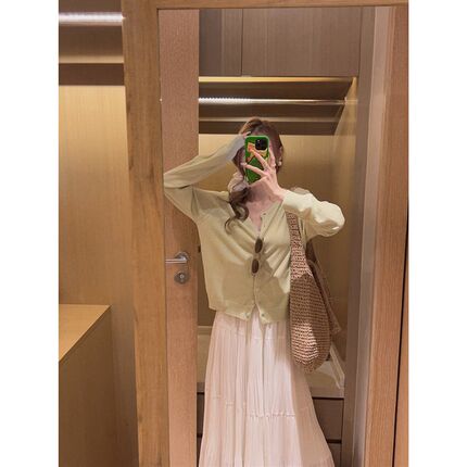 Yukiss【奶油系!黄黑皮友好色/春夏刚需针织开衫】