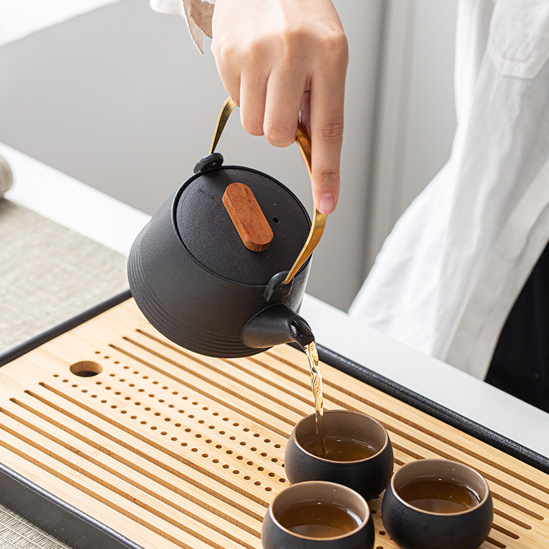 创意黑陶小号提梁壶功夫茶具手提泡茶壶陶瓷中式家用单壶家居壶,餐饮具,茶壶,淘宝优惠券,粉丝福利购,淘宝优惠卷