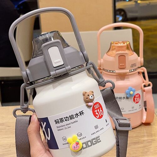 香港GP大肚保温杯316不锈钢水杯高颜值大容量带茶隔泡茶杯子水壶