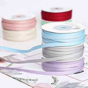5mm涤棉带丝带diy手工绸缎带礼物花束包装蛋糕装饰品服装辅料织带