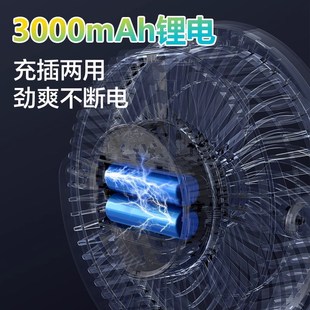 立式 康铭小风扇多功能家用台式 电扇办公室桌面宿舍卧室便携露营