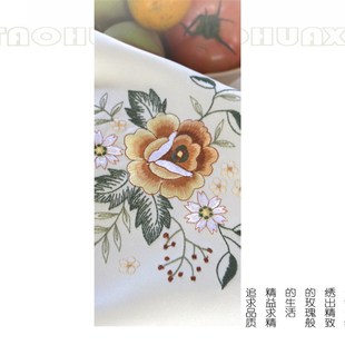 空调盖布 方形绣花茶几小桌茶巾桌垫床头柜垫布家用圆柱形立式