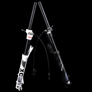 山地自行车前叉气叉26/27.5/2D9寸避震肩线控双气室压阻尼快拆锁