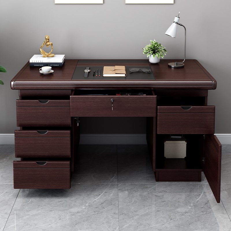 办公桌台式电脑桌l单人办公室职员简约现代学习家用书桌写字台抽