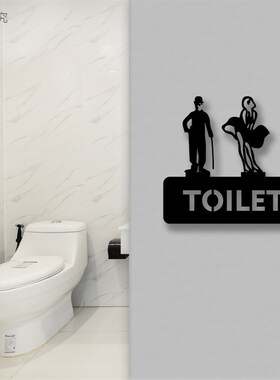 新款创意a高档夜光自发光男女洗手间公共卫生间厕所立体门牌黑色