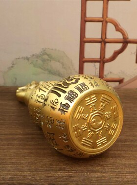 黄铜龙头百福葫芦福禄葫芦办公室客厅缜宅家居桌面W摆件日常送礼