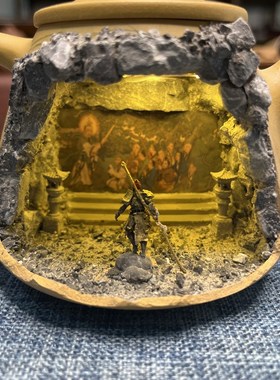 紫砂壶微景观造景黑神话悟空微缩景G观茶壶造景大圣面壁茶壶景观