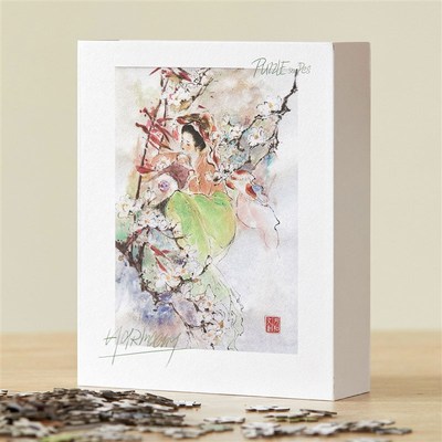 《春眠》拼图-500片-52*38cm月和装饰画Q拼图心流体验绘画艺术