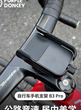 紫驴B3 Pfro紫驴道路自行车杆手机座集成车把快速释放配件