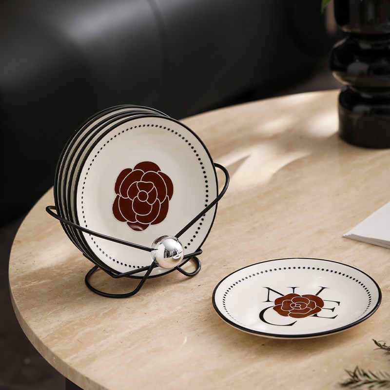 漫时光吐骨碟家用火锅调料蘸料碟轻H奢高级感垃圾盘小吃碟精致