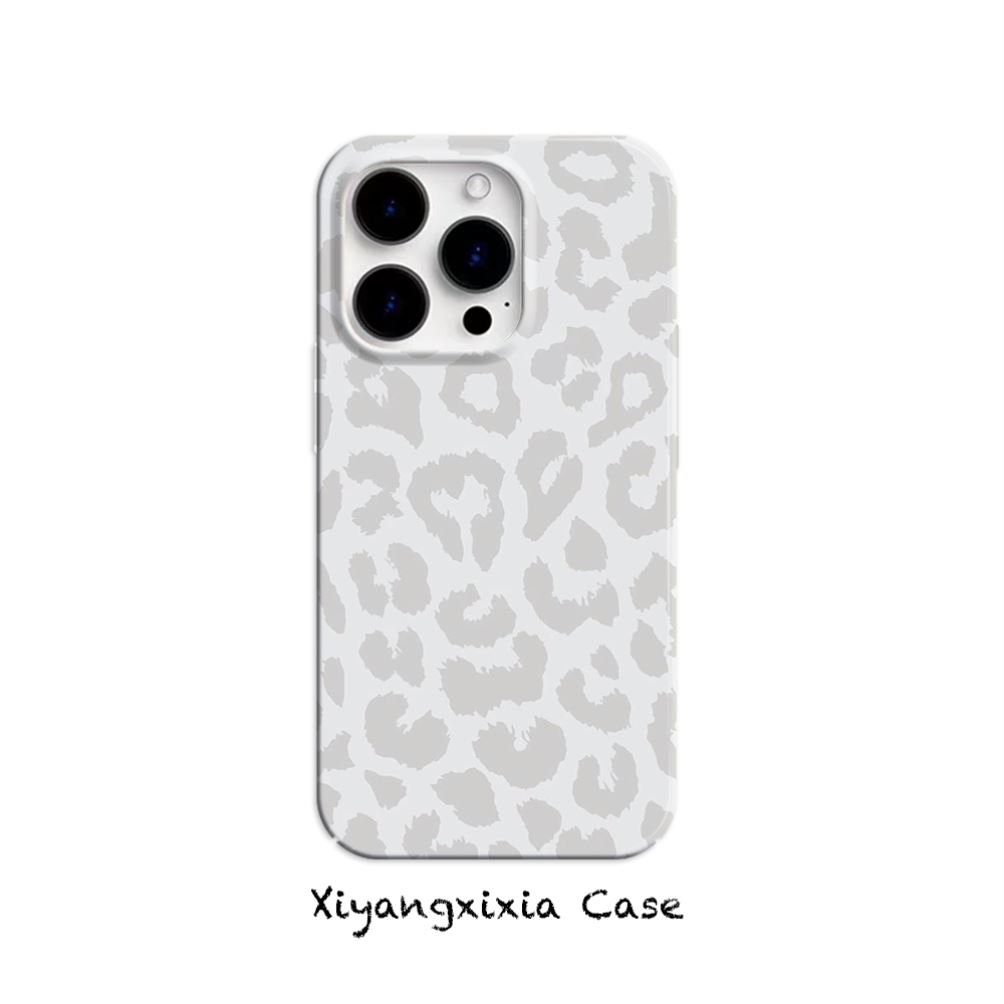 柯柯ins风灰色豹纹简约小众适用苹果iPhone16promax菲林手机壳14欧美日韩风女小米15华为mate70小众ins风
