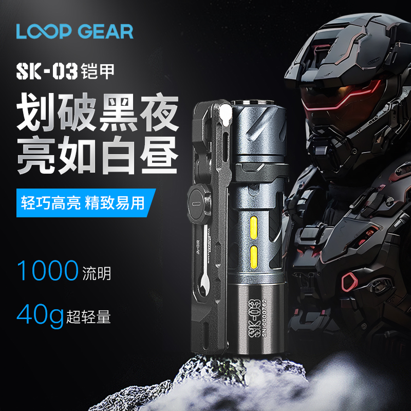 LOOP露普户外手电1000流明IP65