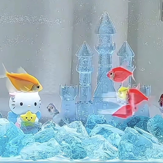 海洛伊鱼缸小缸专用冰蓝石