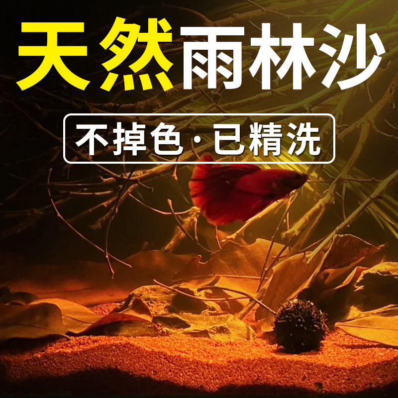 免洗雨林沙鱼缸造景装饰底砂水草龟缸石英沙子南美缸专用小细沙
