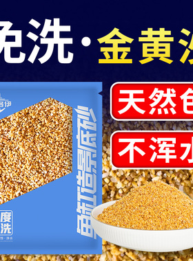 金黄沙南美鼠鱼缸装饰底砂天然溪流石黄金砂水陆造景细河沙水草砂