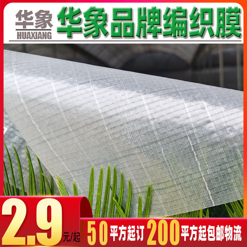 好货大棚膜塑料布尼龙防水白单塑胶布透明编织薄膜养殖防渗漏篷布