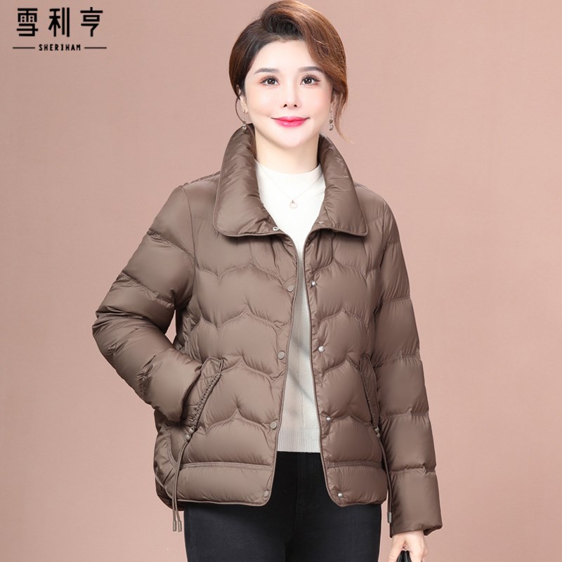 好货妈妈羽绒服短款冬装外套2025新款减龄时尚棉袄中年女士轻薄款