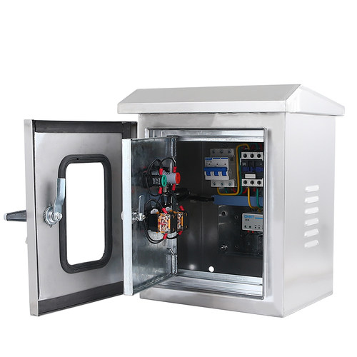 好货2.2KW4KW5.5KW7.5KW11KW15KW18.5KW不锈钢双门室外防雨配电箱