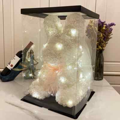 好货永生花兔子玫瑰熊礼盒送闺蜜女朋友生日结婚纪念日教师情人节