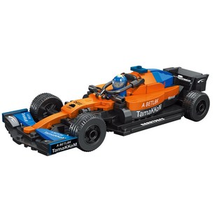 积木赛车f1拼装 方程式 跑车模型玩具礼品儿R童小颗粒益智可滑行