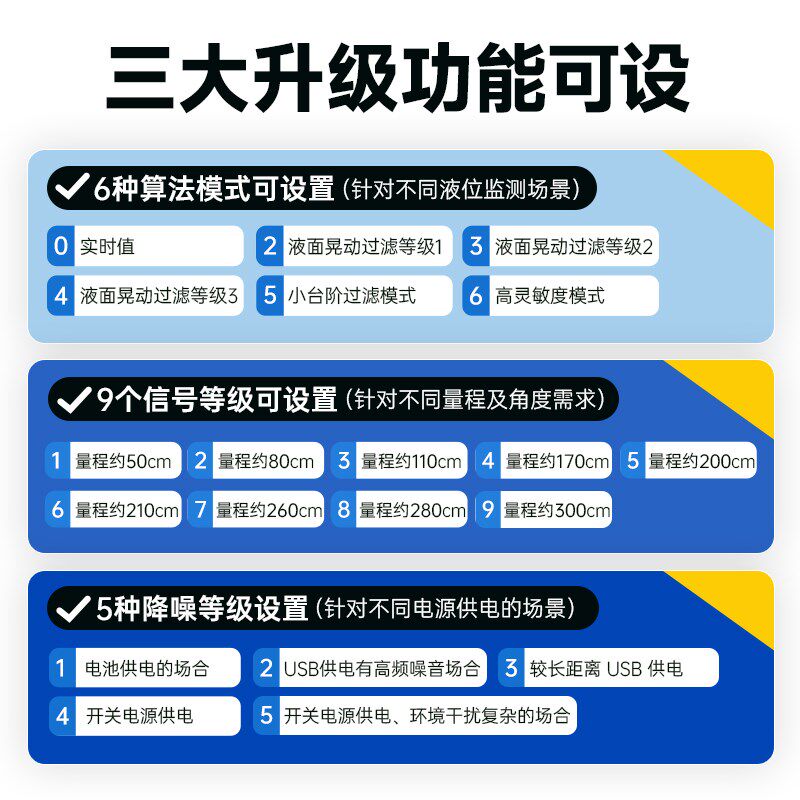 速发超声波液位传感器容器检测高精度水位监测防水避障模块非接触