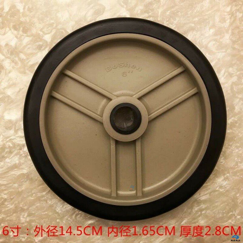 速发气泵7寸轮子小型气杆轮子带螺丝泵孔家用机工空气压缩木配件