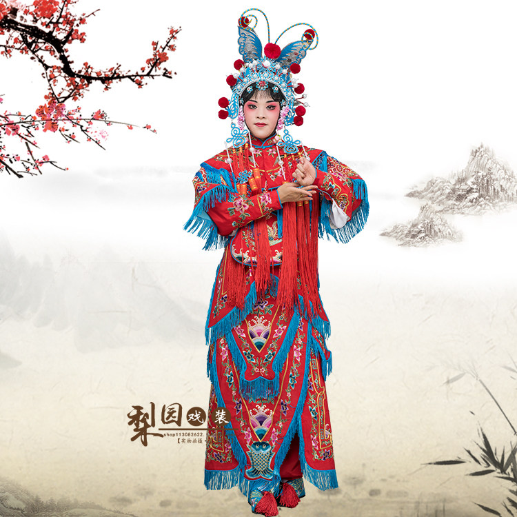 速发京豫剧剧越 戏曲服装舞台演出服装武旦刀马旦将服装剧改良靠