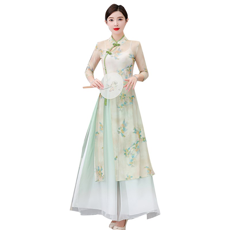 速发采耳师足浴店按摩技师工作服足疗气质套装夏中国风改良旗袍连