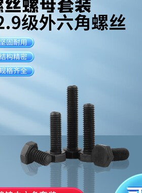 速发12.级M牙外六角螺2全螺纹外六角螺栓M6全8M10M1丝M14M16M20M2