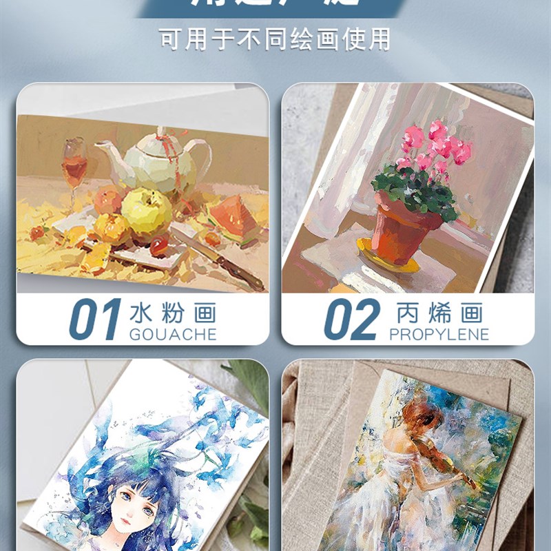 速发水粉笔画笔丙烯油画笔水彩毛笔排笔装美术生专用画画颜料笔刷