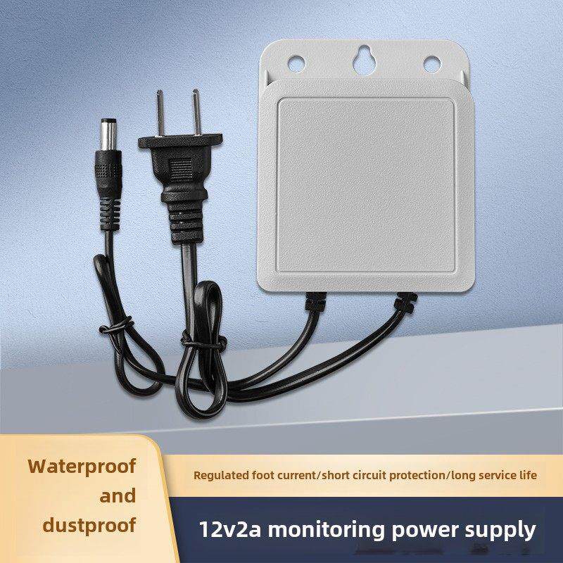 12V2A防水监控补光灯开关电源室外摄像头电源监控器材专用稳压器